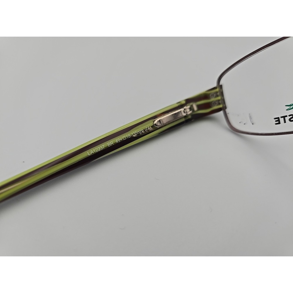 LACOSTE LA12237 BR Brown Green Eyeglasse (Frames Only) 49+ 18-135mm - Picture 4 of 6